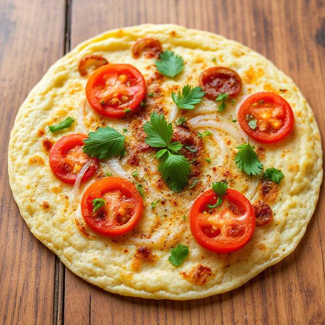 Onion Tomato Capsicum Uttapam