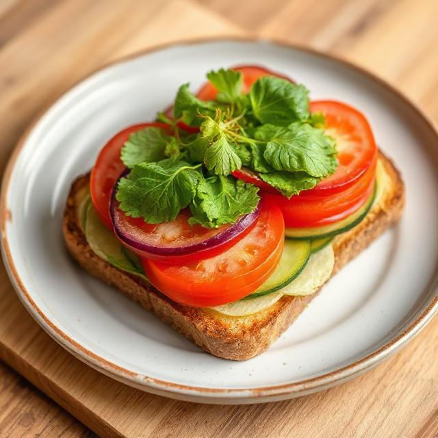 Vegetable Toast Sandwich